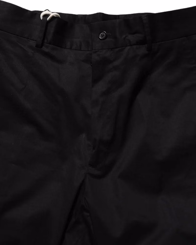 Dolce & Gabbana Black Cotton Tapered Leg Dress Trouser Pants