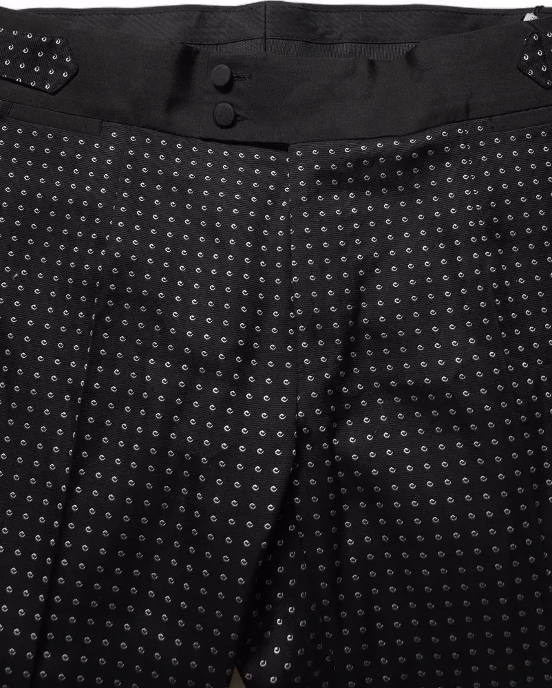 Dolce & Gabbana Black Polka Dot Cotton Dress Trouser Pants