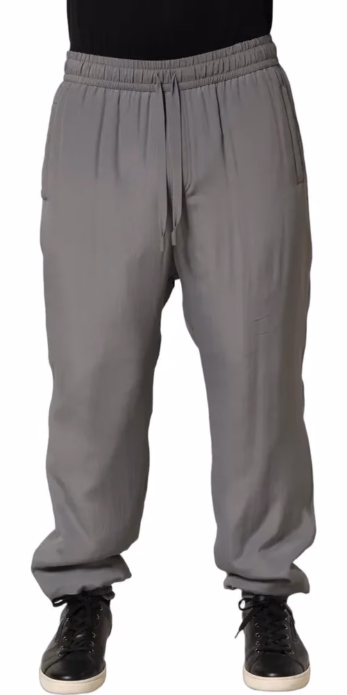 Dolce & Gabbana Gray Cotton Jogger Sweatpants Trouser Pants