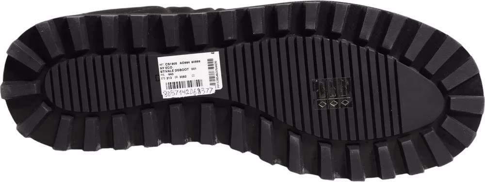 Dolce & Gabbana Black Quilted Effect Mid Calf Boots Shoes