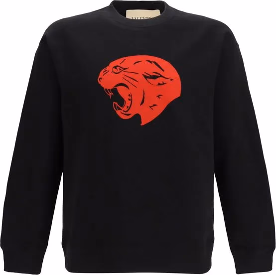 Valentino Garavani Black Cotton Sweatshirt