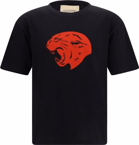 Valentino Garavani Black Cotton T-Shirt