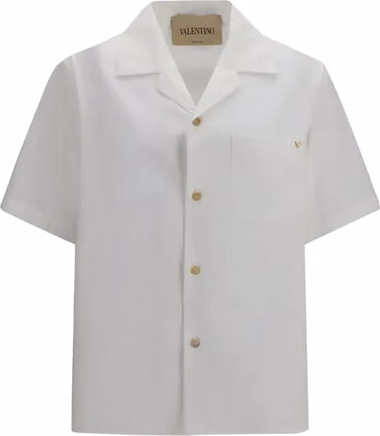 Valentino Garavani White Cotton Shortsleeve Shirt