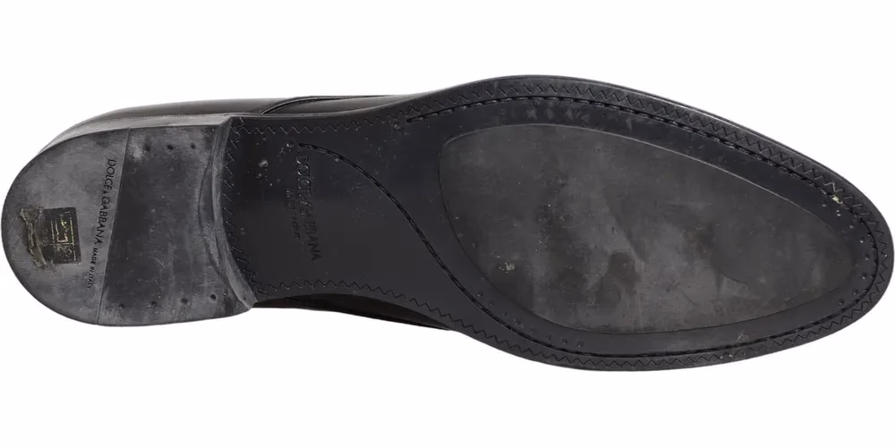 Dolce & Gabbana Dress Black Leather Lace Up Derby Shoes