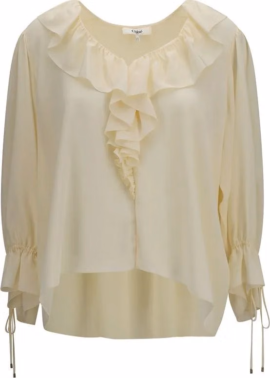 Chloé Beige Silk Blouse