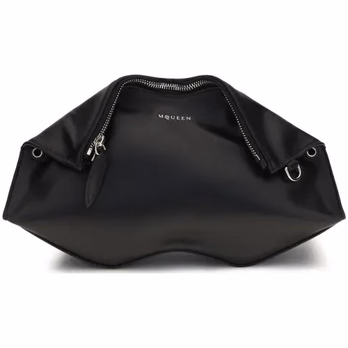 Alexander McQueen Black Calf Leather Bos Taurus Clutch Bag