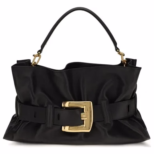 Balmain Black Calf Leather Bos Taurus Handbag