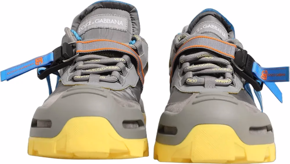 Dolce & Gabbana Gray Airmaster Panelled Low Top Men Sneakers Shoes