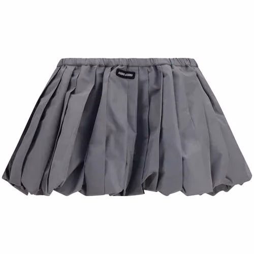 Miu Miu Gray Polyester Mini Skirt