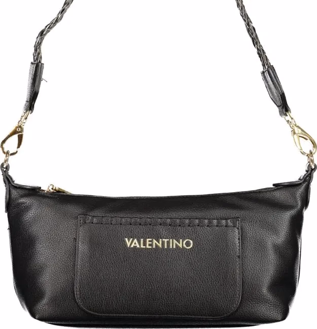 Mario Valentino Nero Polyurethane Women's Bag with Adjustable Shoulder Strap