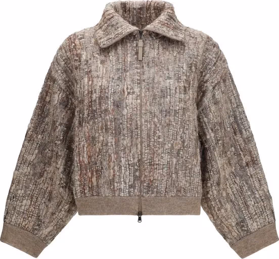 Brunello Cucinelli Beige Mohair Cardigan