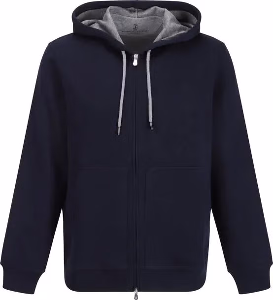 Brunello Cucinelli Blue Cotton Sweatshirt