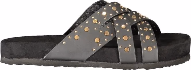 Laura Biagiotti Black Polyurethane Women's Sandal