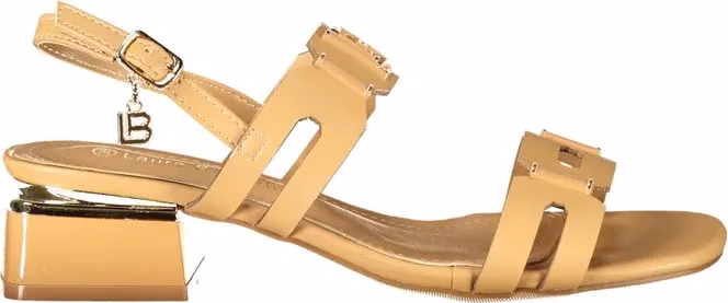 Laura Biagiotti Beige Polyurethane Women Sandal