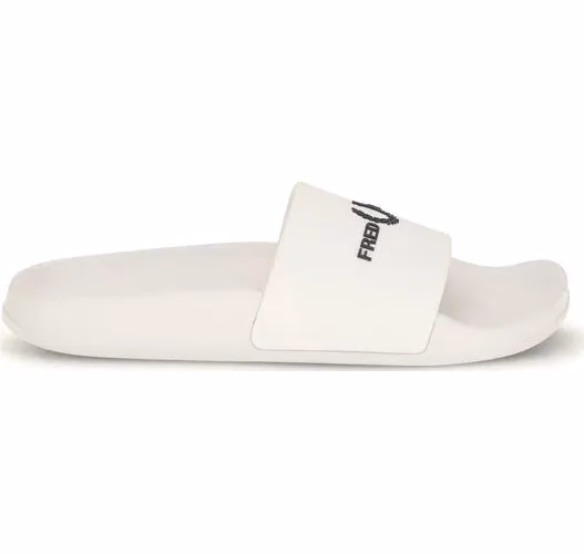 Fred Perry White Rubber Sandals
