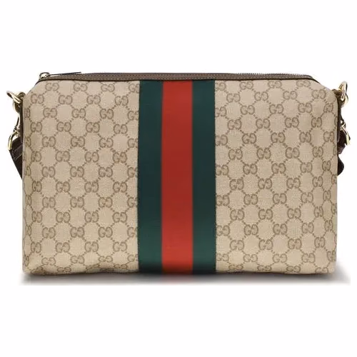 Gucci Beige Cotton Shoulder Bag