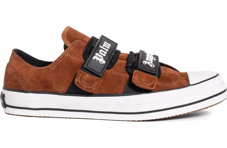 Palm Angels Brown Calfskin Low Top Sneakers