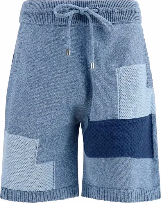 Laneus Blue Cotton Bermuda Shorts