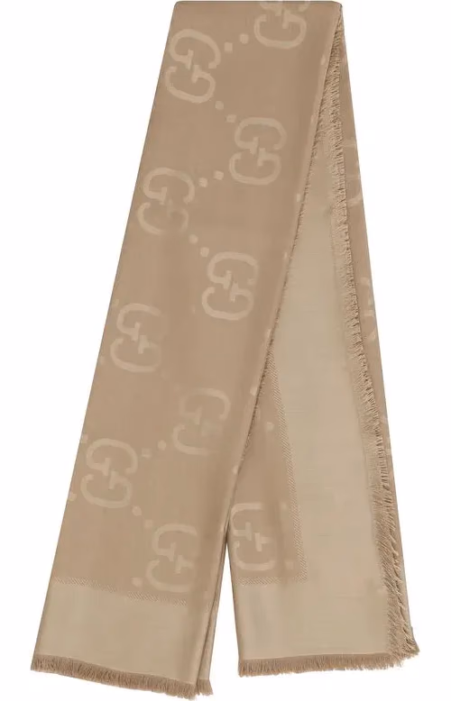 Gucci Brown Wool Oves Aries Scarf