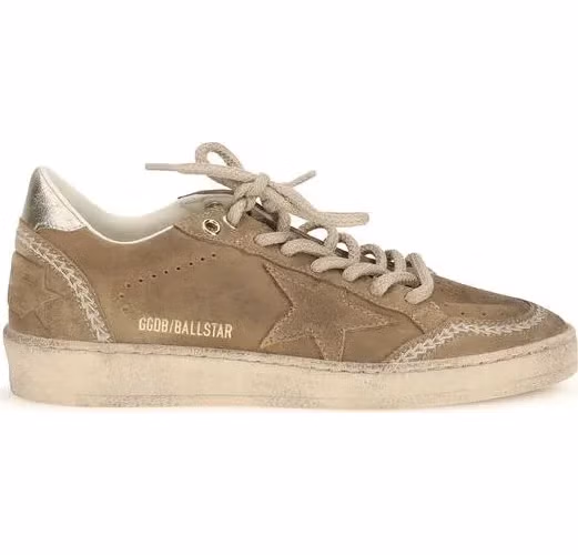 Golden Goose Beige Calf Leather Bos Taurus Athletic Sneakers