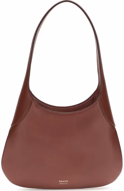 Khaite Bordeaux Calf Leather Bos Taurus Shoulder Bag