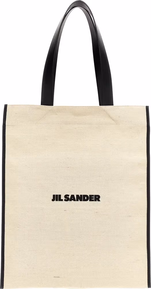 Jil Sander Bicolor Jute Tote Bag