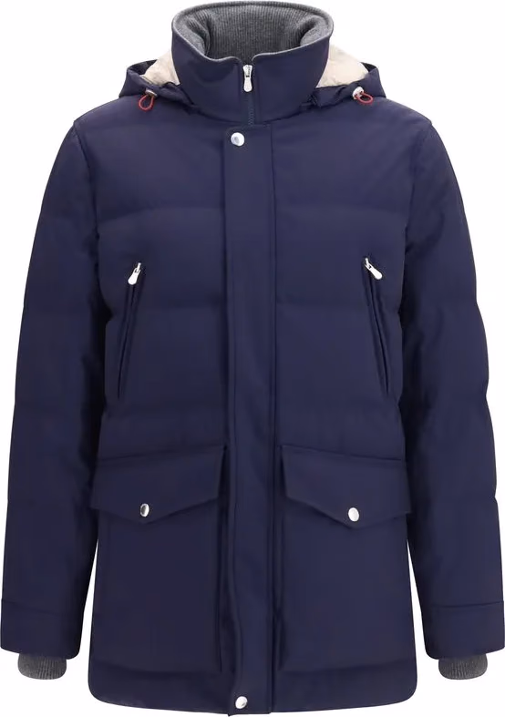 Brunello Cucinelli Blue Polyamide Parka
