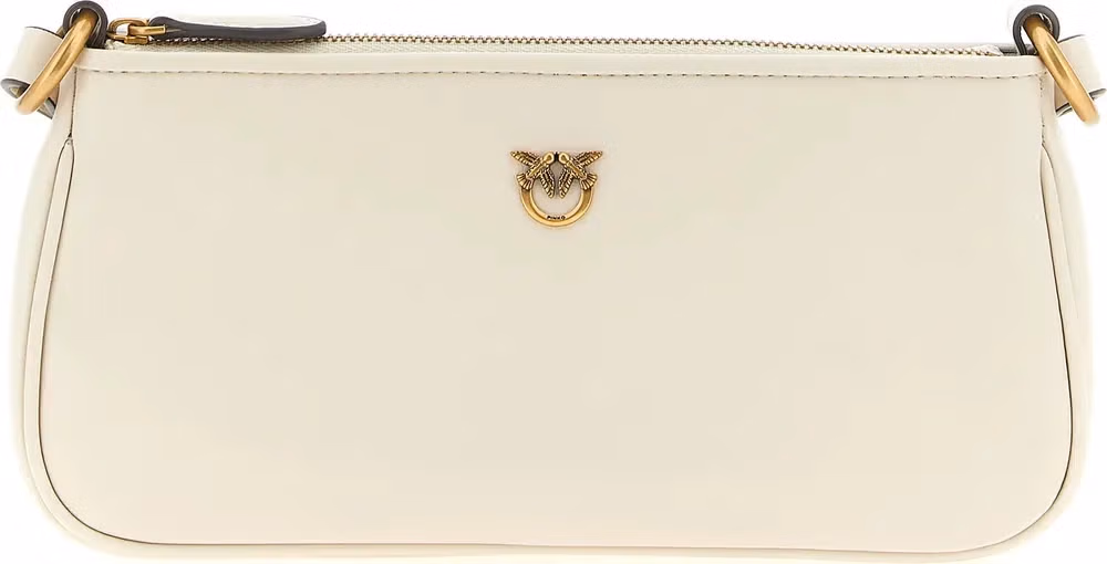 PINKO White Goatskin Crossbody Bag