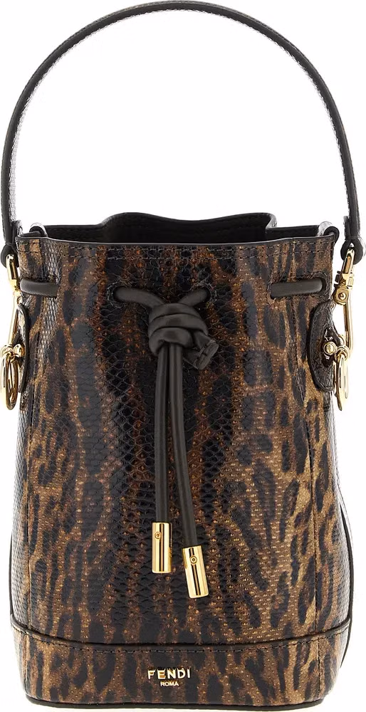 Fendi Brown Velvet Leather Handbag