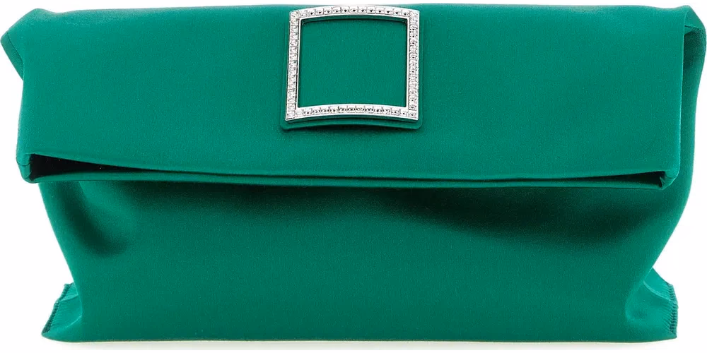 Roger Vivier Bicolor Viscose Clutch Bag