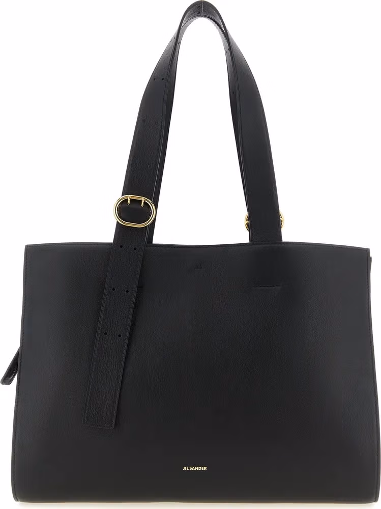 Jil Sander Black Calfskin Tote Bag