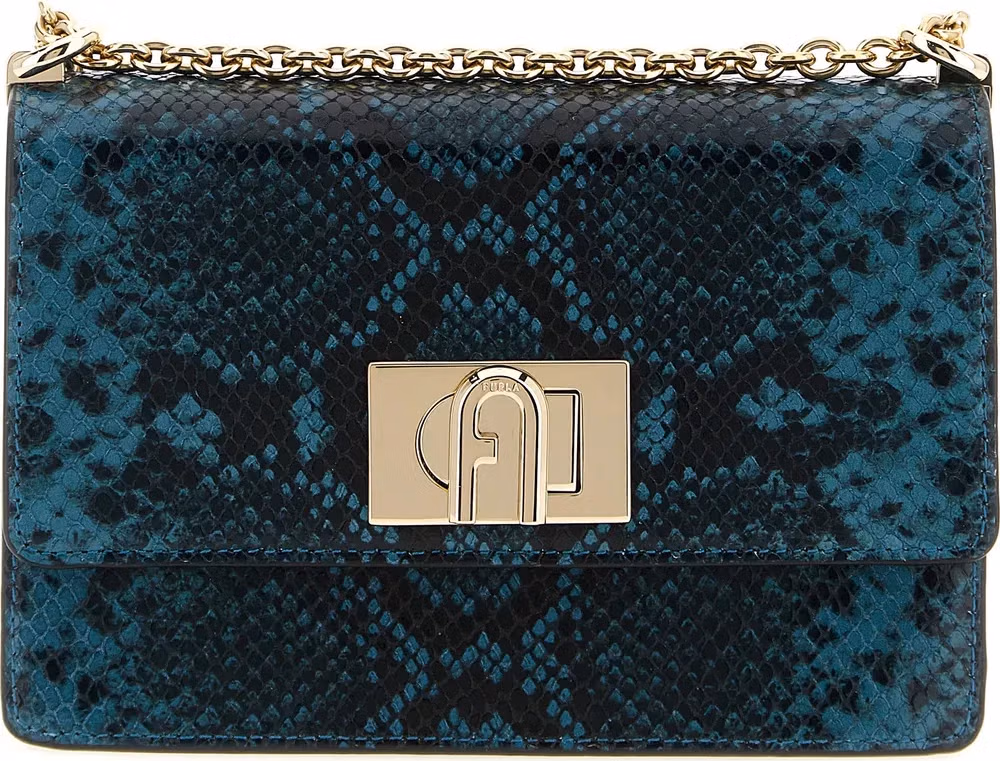 Furla Blue Goatskin Crossbody Bag
