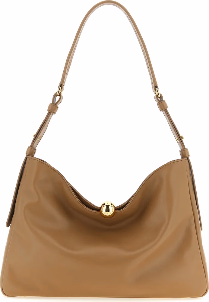 Furla Beige Calfskin Shoulder Bag