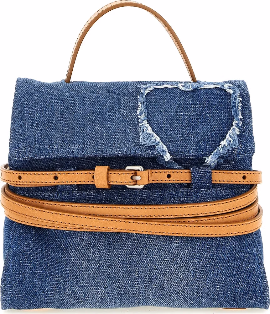 Moschino Blue Cotton Handbag