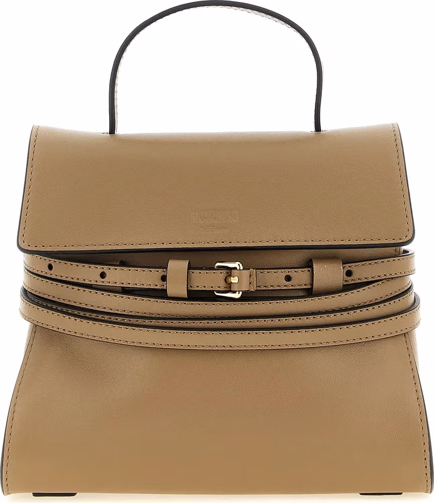 Moschino Beige Napa Leather / Calf Bos Taurus Handbag