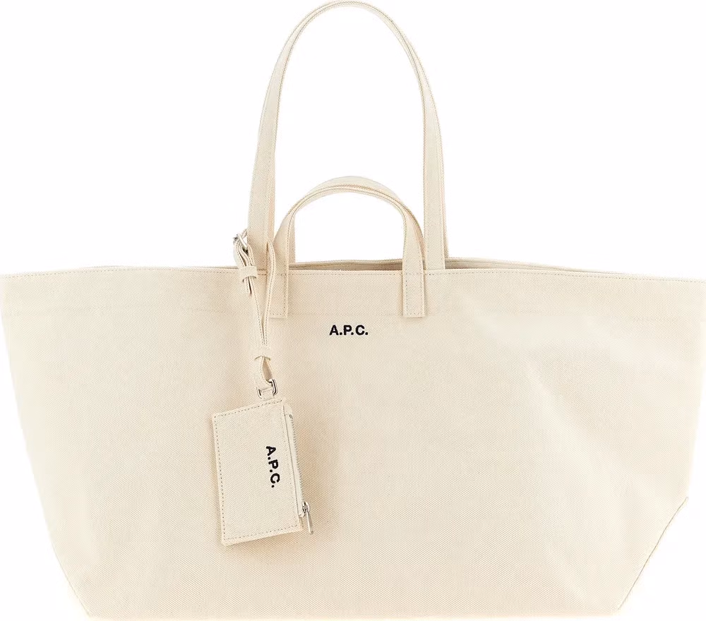 A.P.C. Beige Cotton Tote Bag