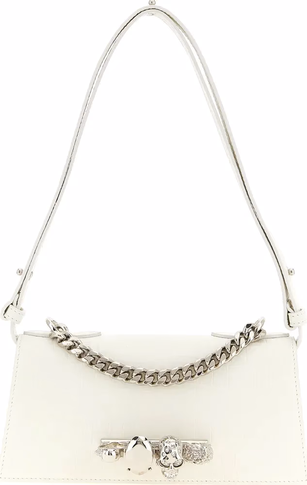 Alexander McQueen White Calfskin Shoulder Bag