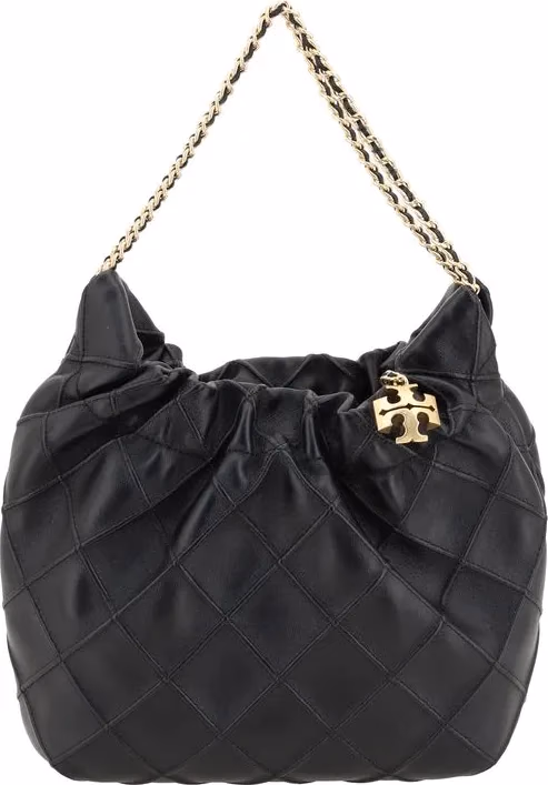 Tory Burch Black Lamb Ovis Aries Aries Shoulder Bag