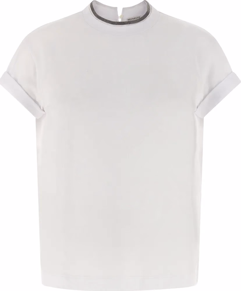 Brunello Cucinelli White Cotton T-Shirt