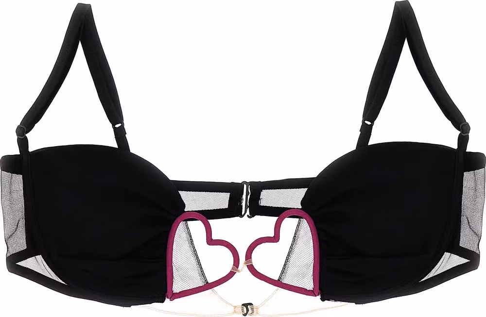 Nensi Dojaka Black Polyamide Bra