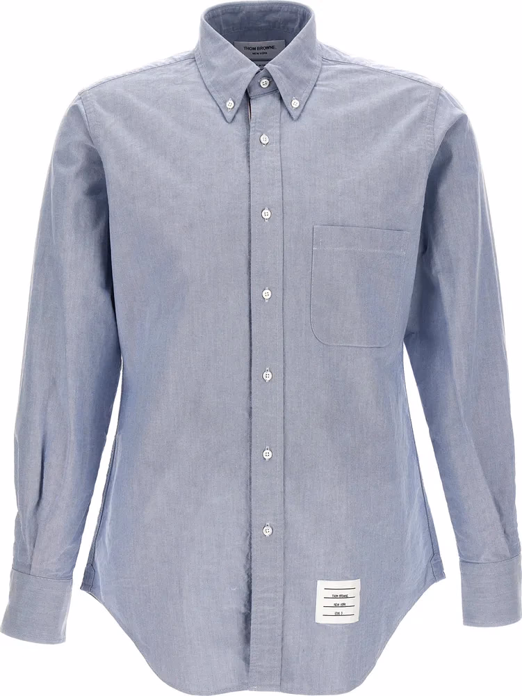 Thom Browne Blue Cotton Blouse