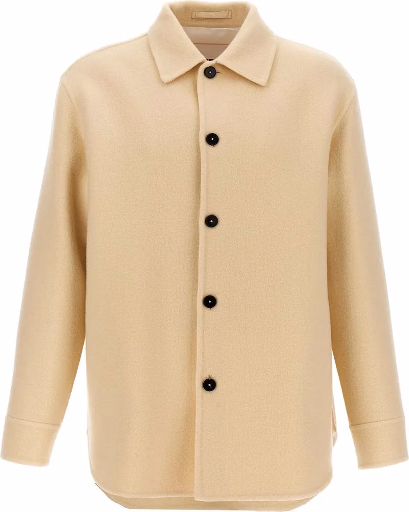 Jil Sander Beige Virgin Wool Coat