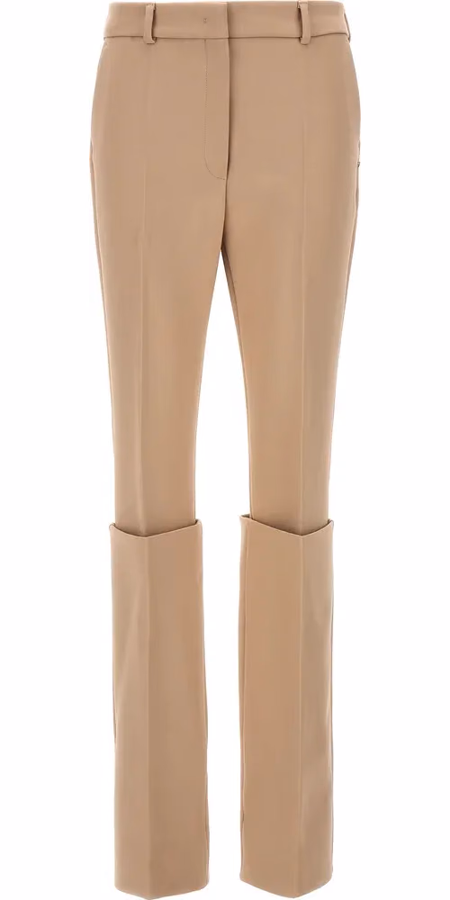 Sportmax Beige Polyester Dress Pants