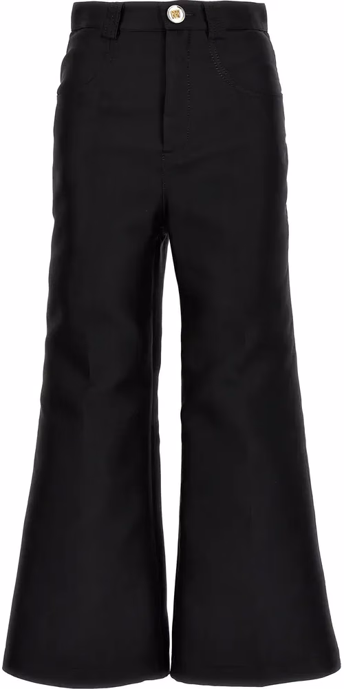 Giambattista Valli Black Polyester Flared Pants