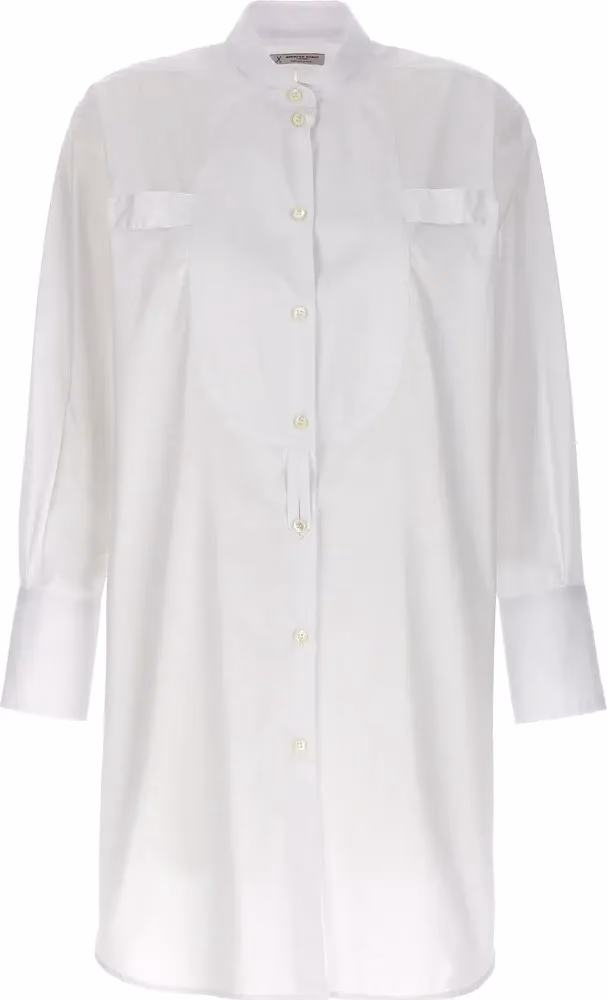 Alberto Biani White Cotton Blouse