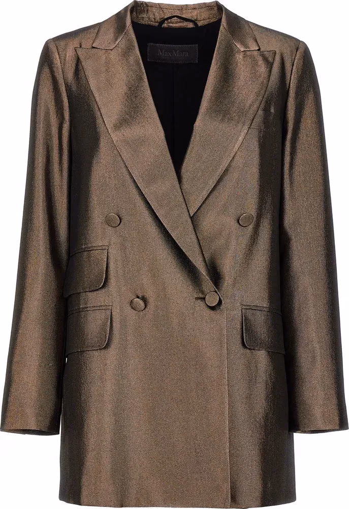Max Mara Brown Silk Blazer