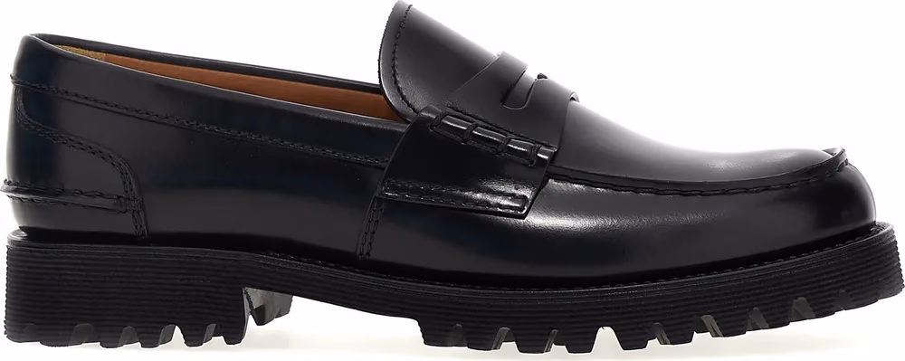 Church's Black Cowhide Slip-On Loafers