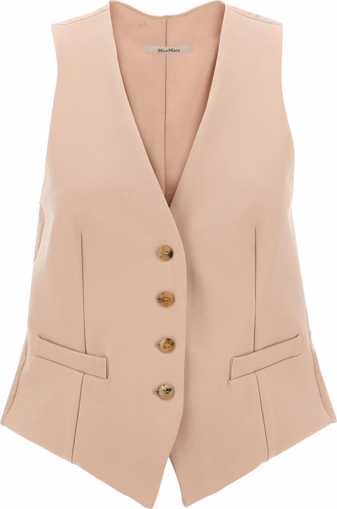 Max Mara Multicolor Acetate Sleeveless Jacket