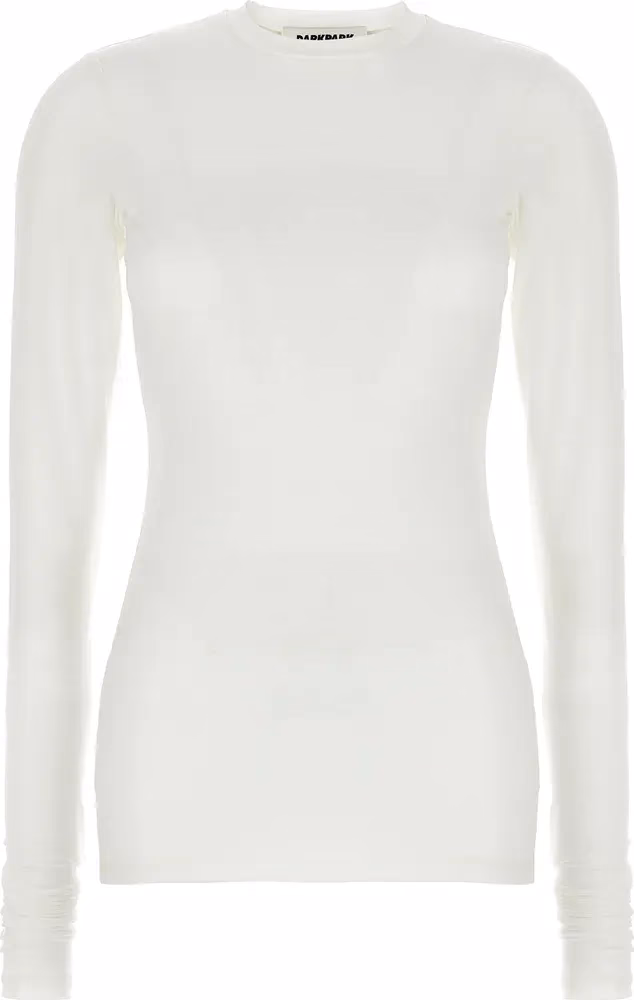 Darkpark White Polyester Long Sleeve T-Shirt
