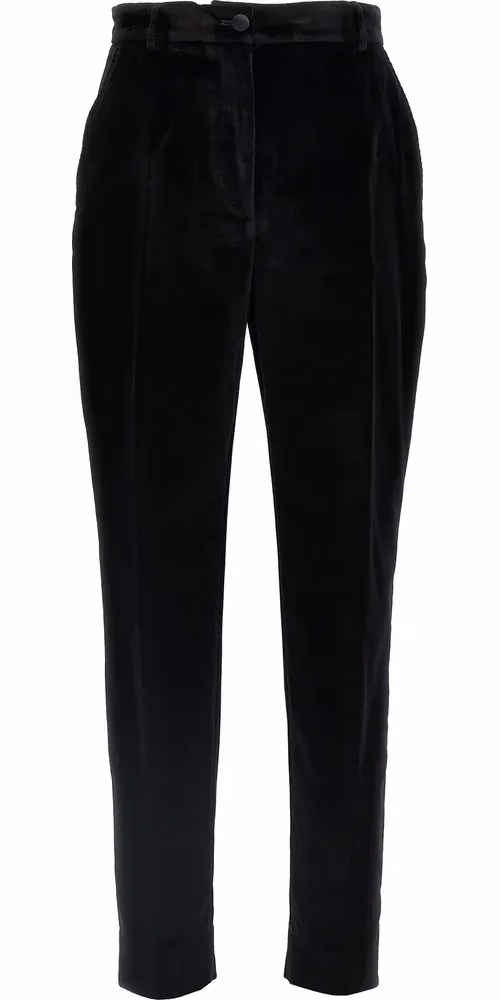 Dolce & Gabbana Black Cotton Dress Pants